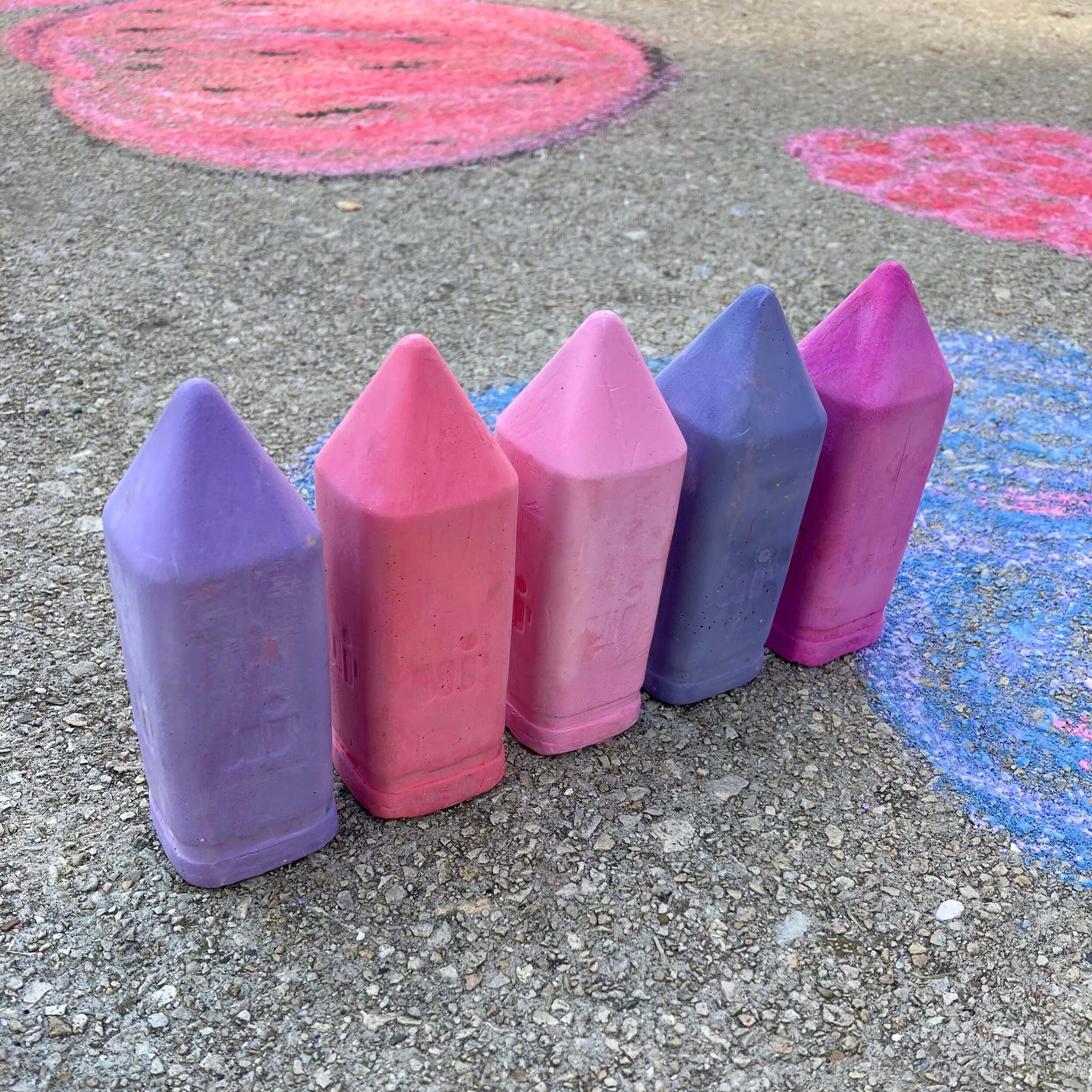 Lead free Non-Toxic Chunky Bling Glitter Sidewalk Chalk- 4pcs