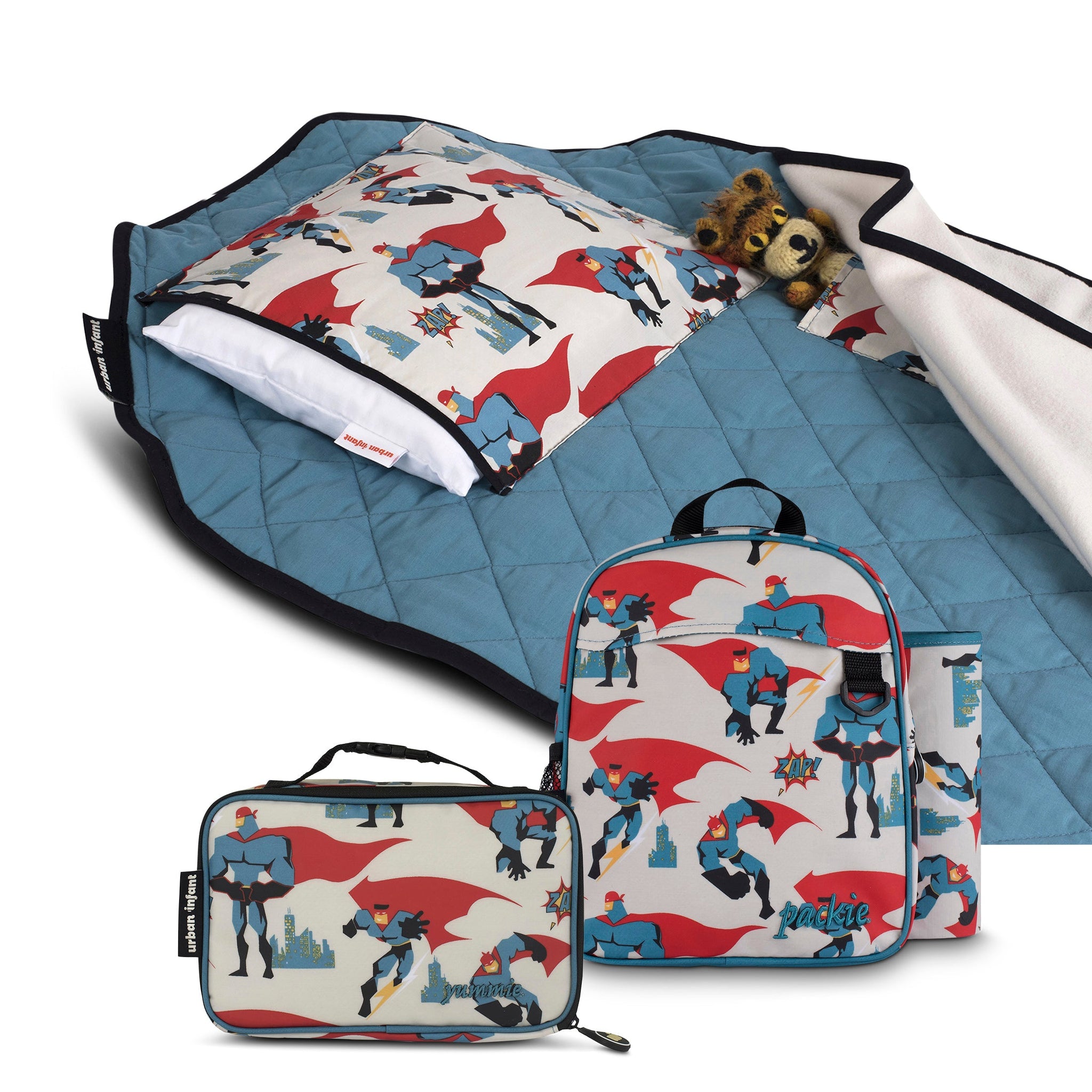 urban infant preschool toddler tot cot nap mat packie backpack yummie lunch box bundle urban dude