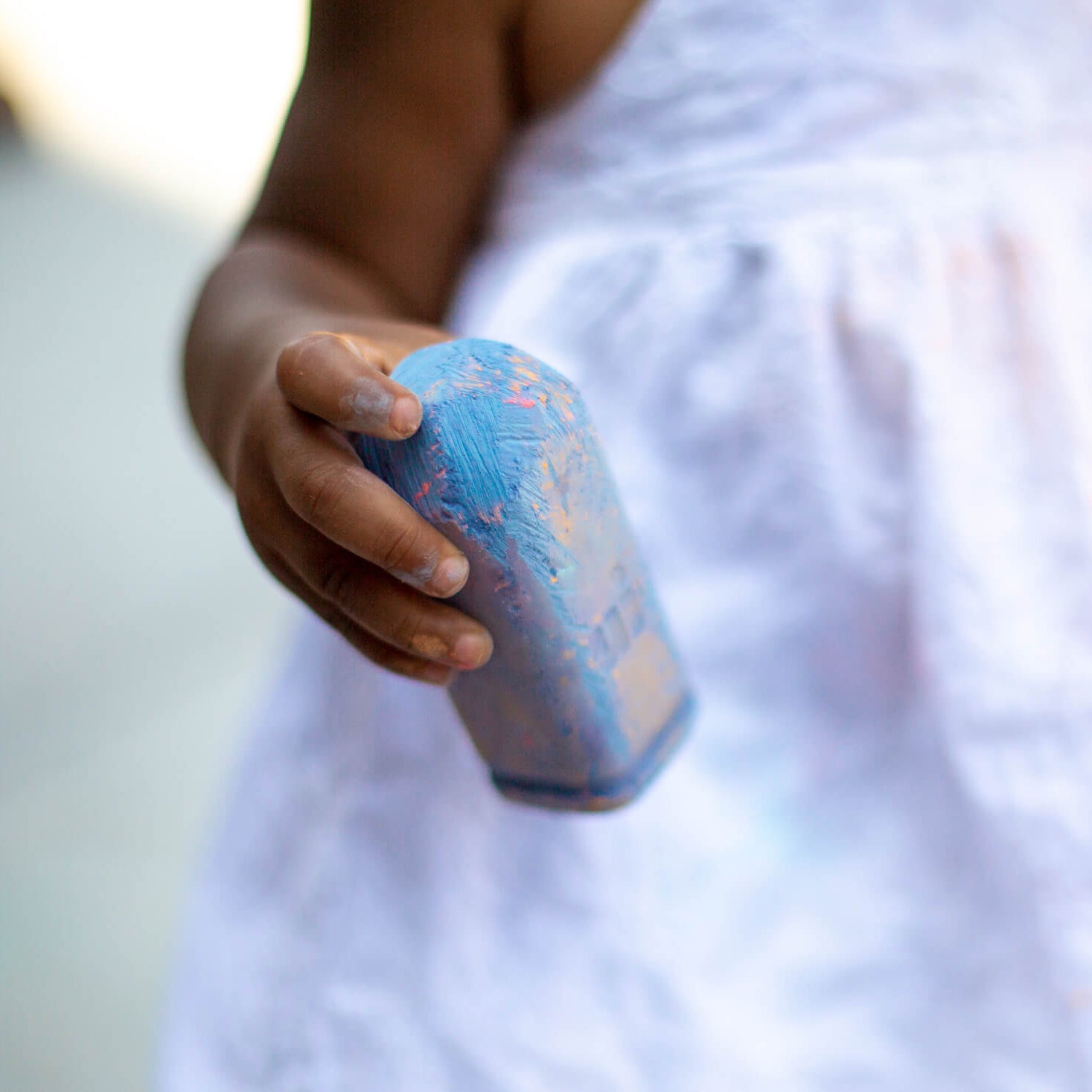 Urban Infant Non-Toxic Toddler | Kids Chunky Sidewalk Chalk - Glitter