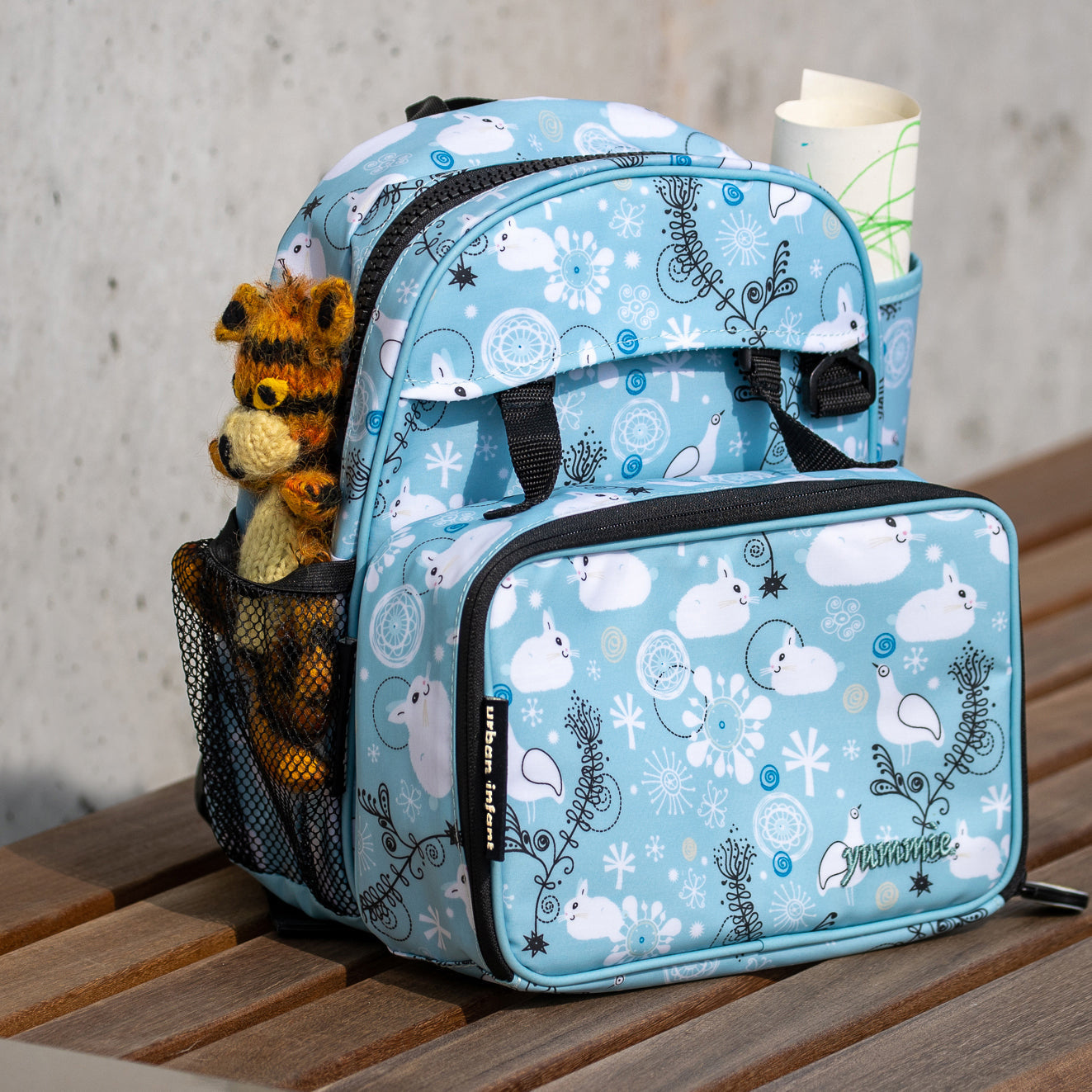 urban infant preschool toddler packie backpack yummie lunch box bundle bunnies